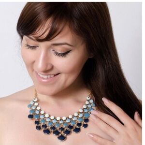 Jane stone bib necklace